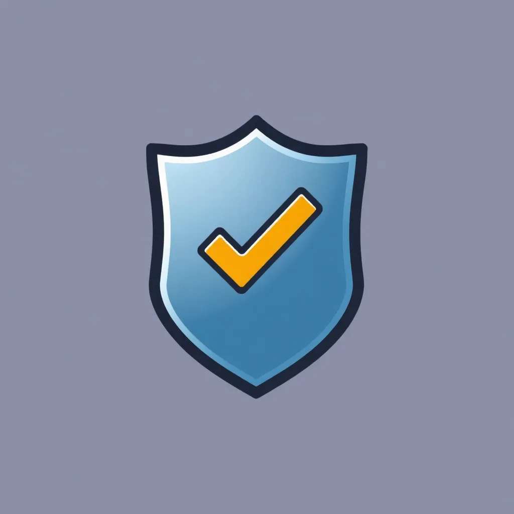 Icon representing values: a shield with a checkmark symbolizing trust and integrity